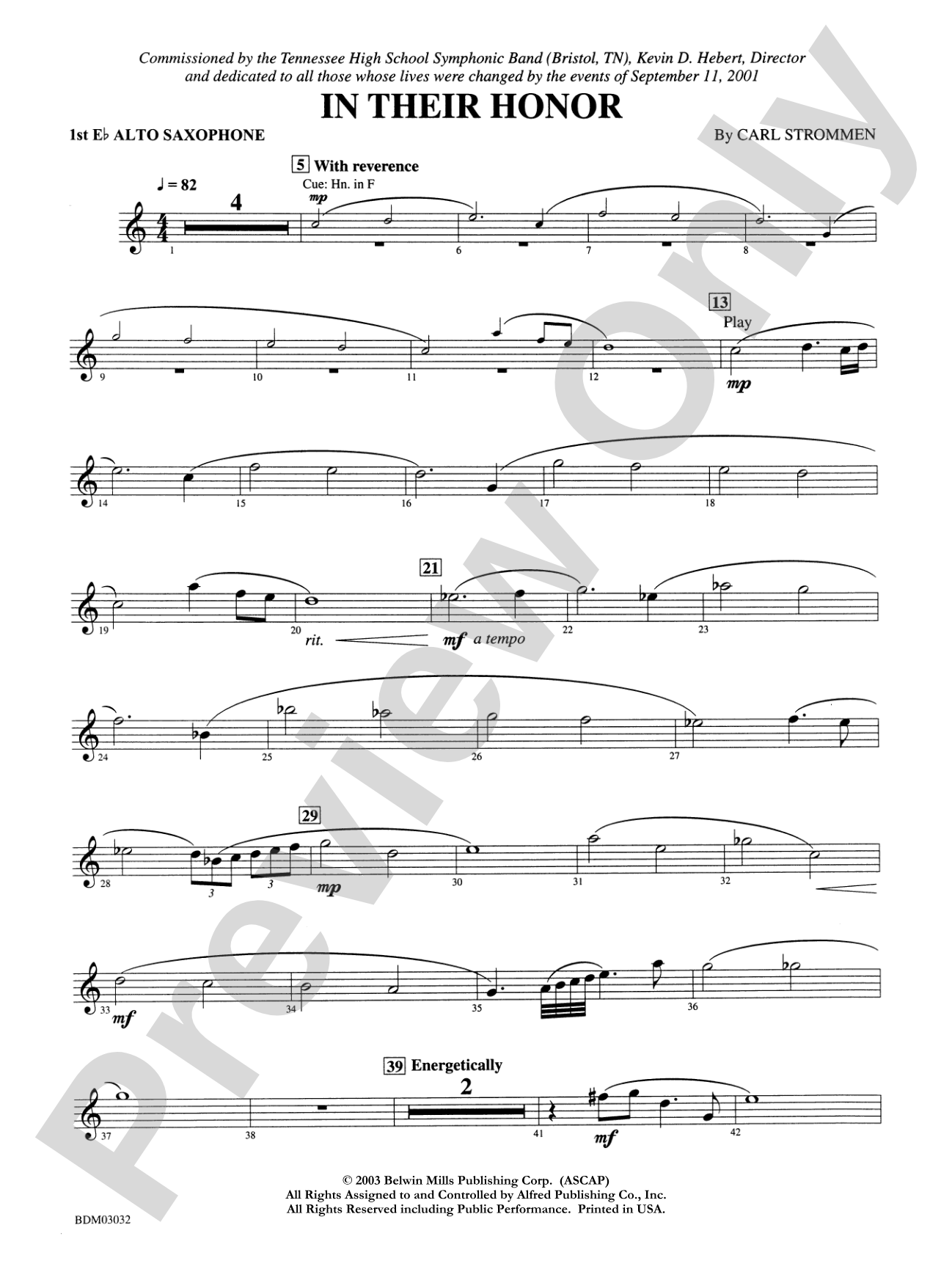 In Their Honor: E-flat Alto Saxophone