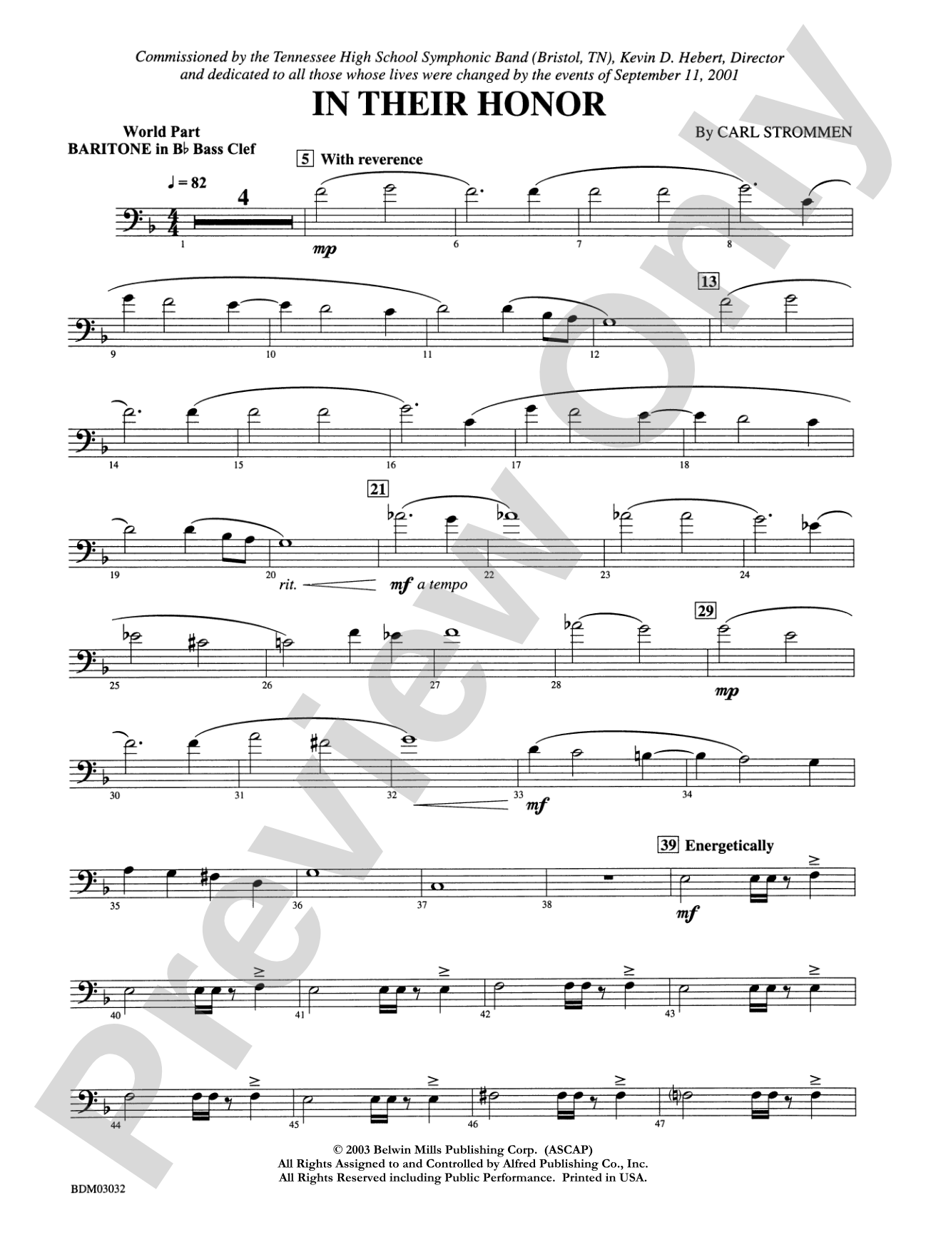 In Their Honor: WP B-flat Baritone B.C.