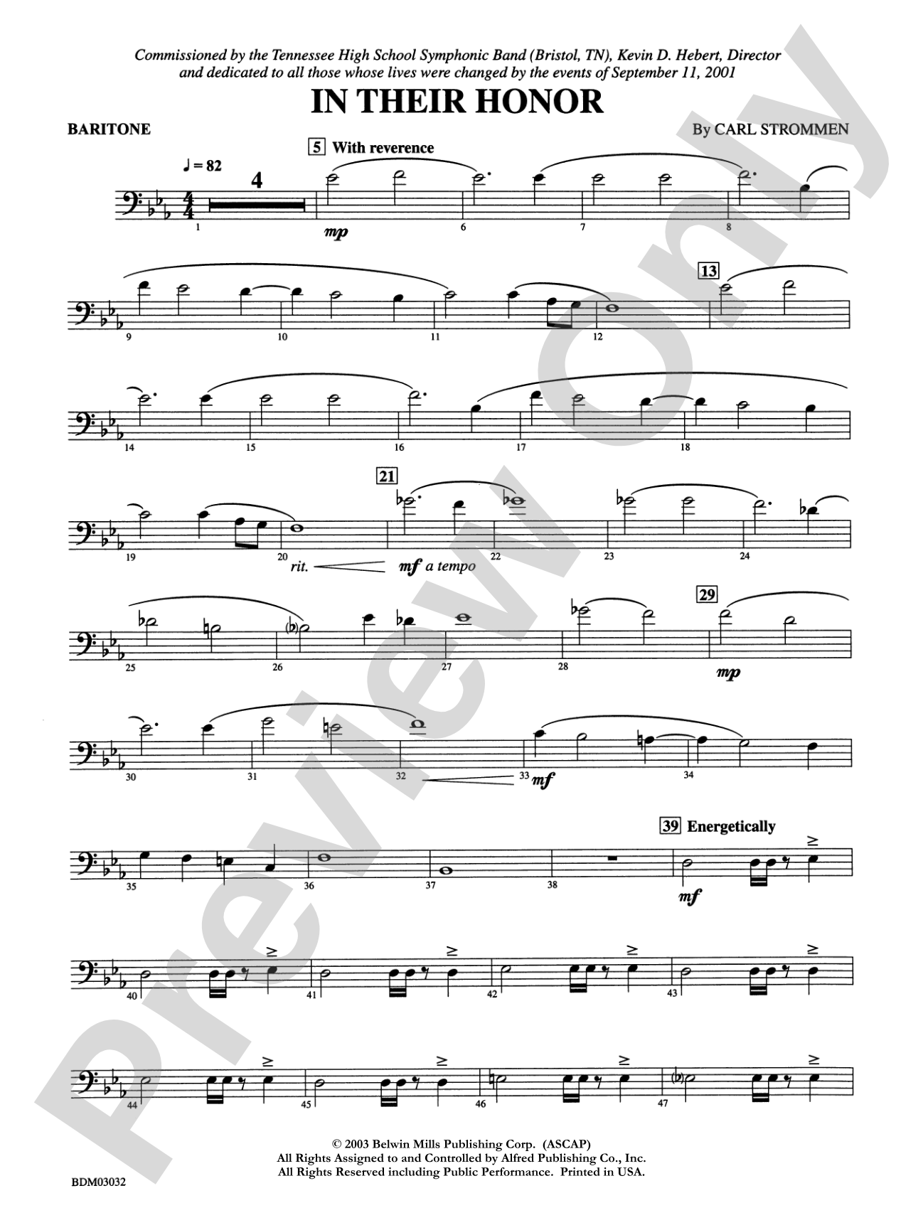 In Their Honor: Baritone B.C.