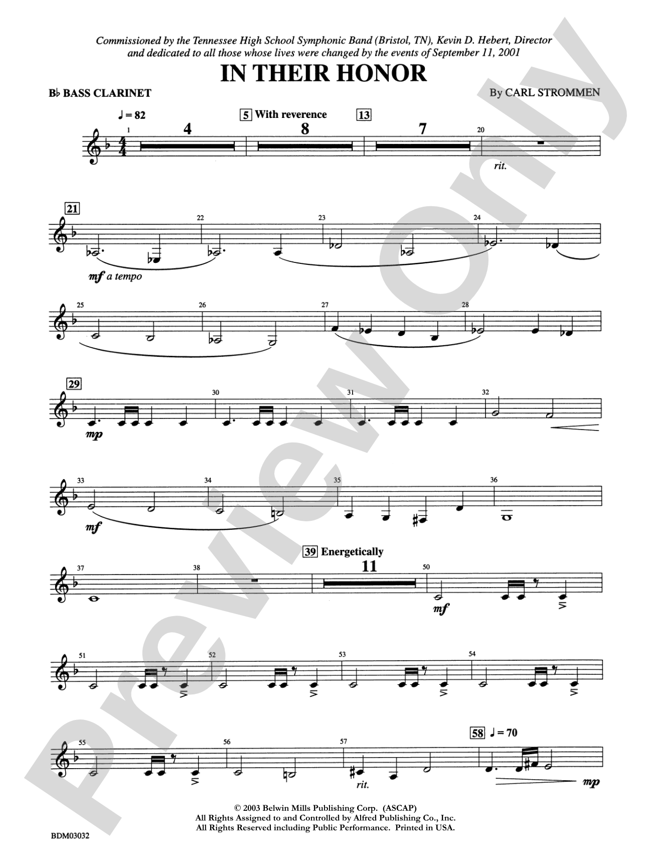 In Their Honor: B-flat Bass Clarinet