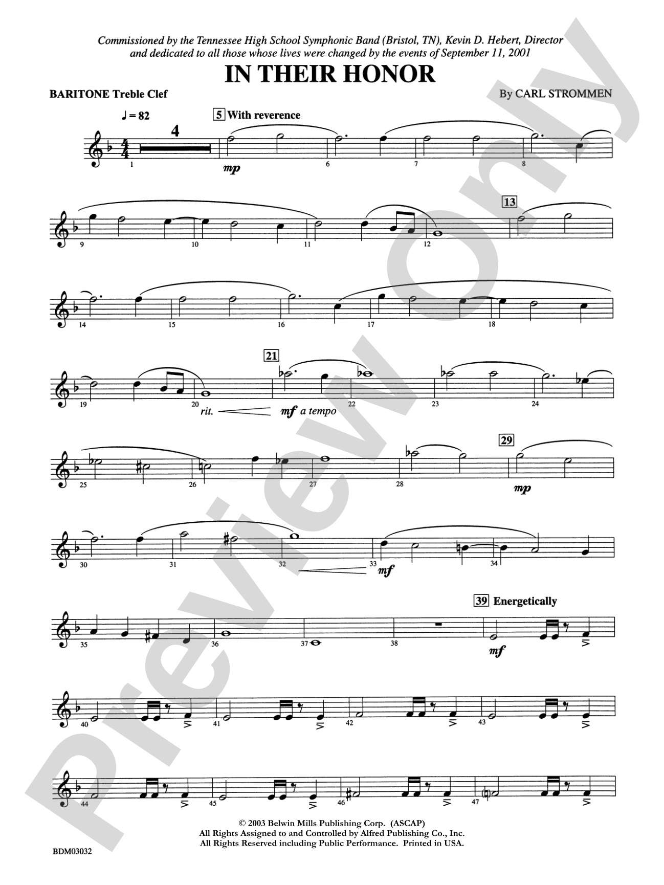 In Their Honor: Baritone T.C.