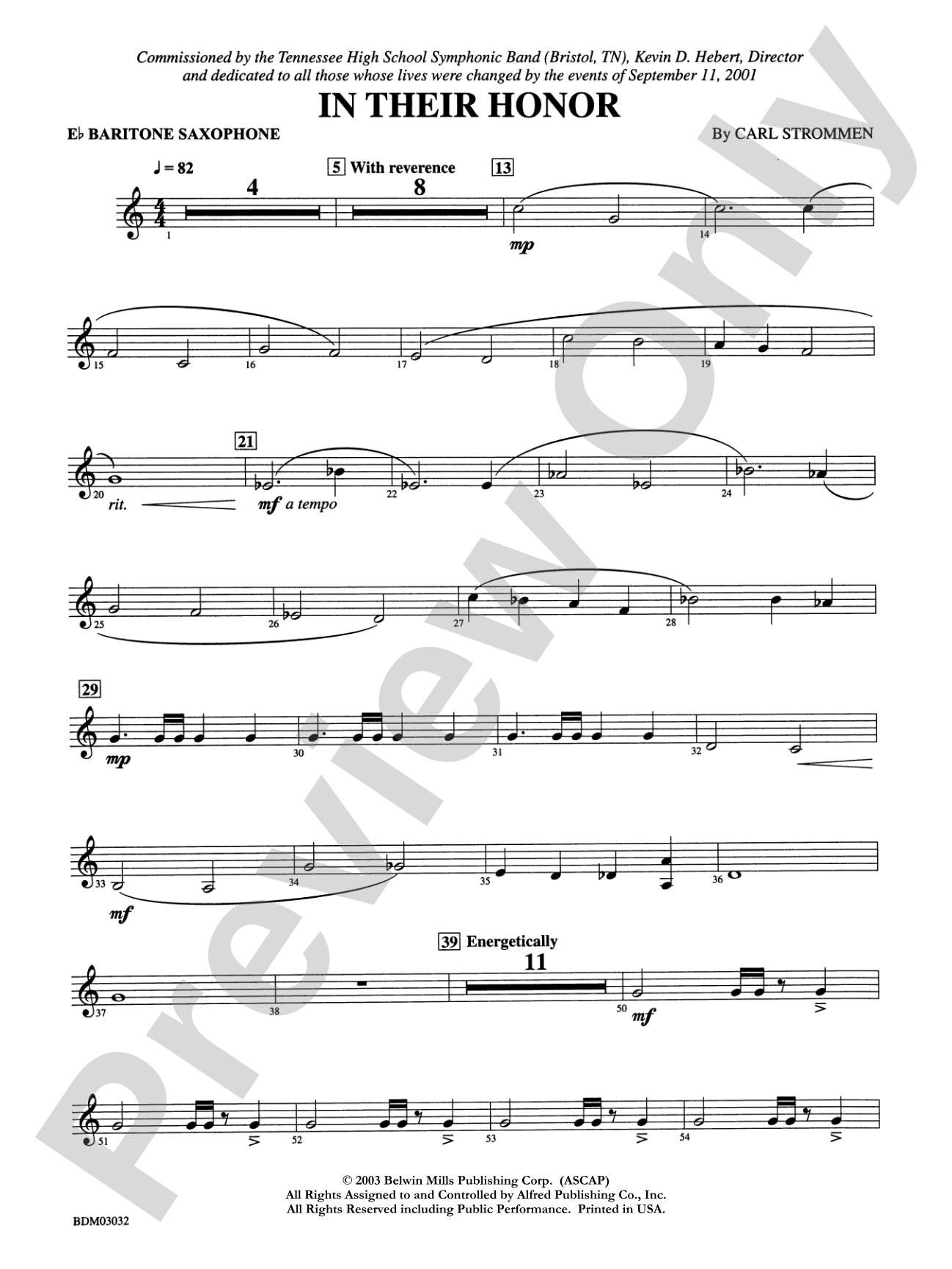 In Their Honor: E-flat Baritone Saxophone