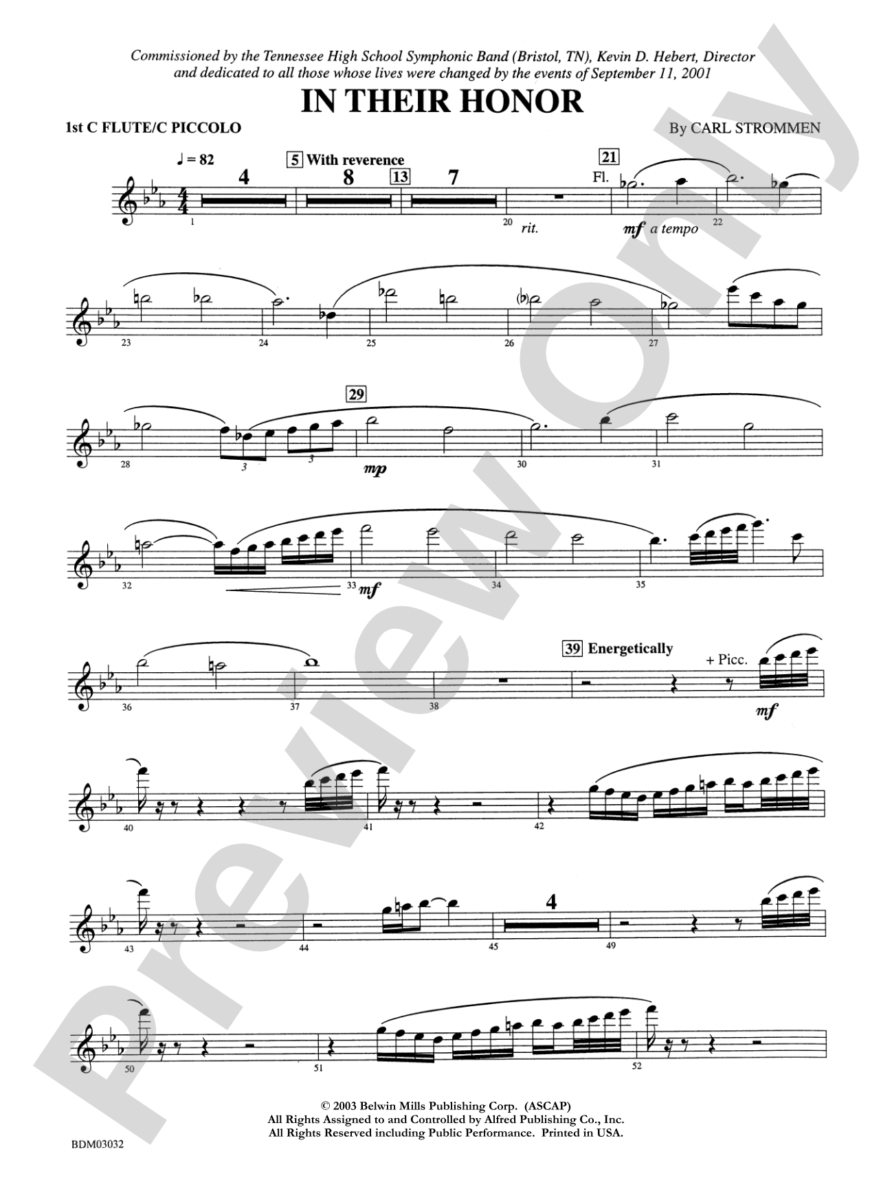 In Their Honor: Flute