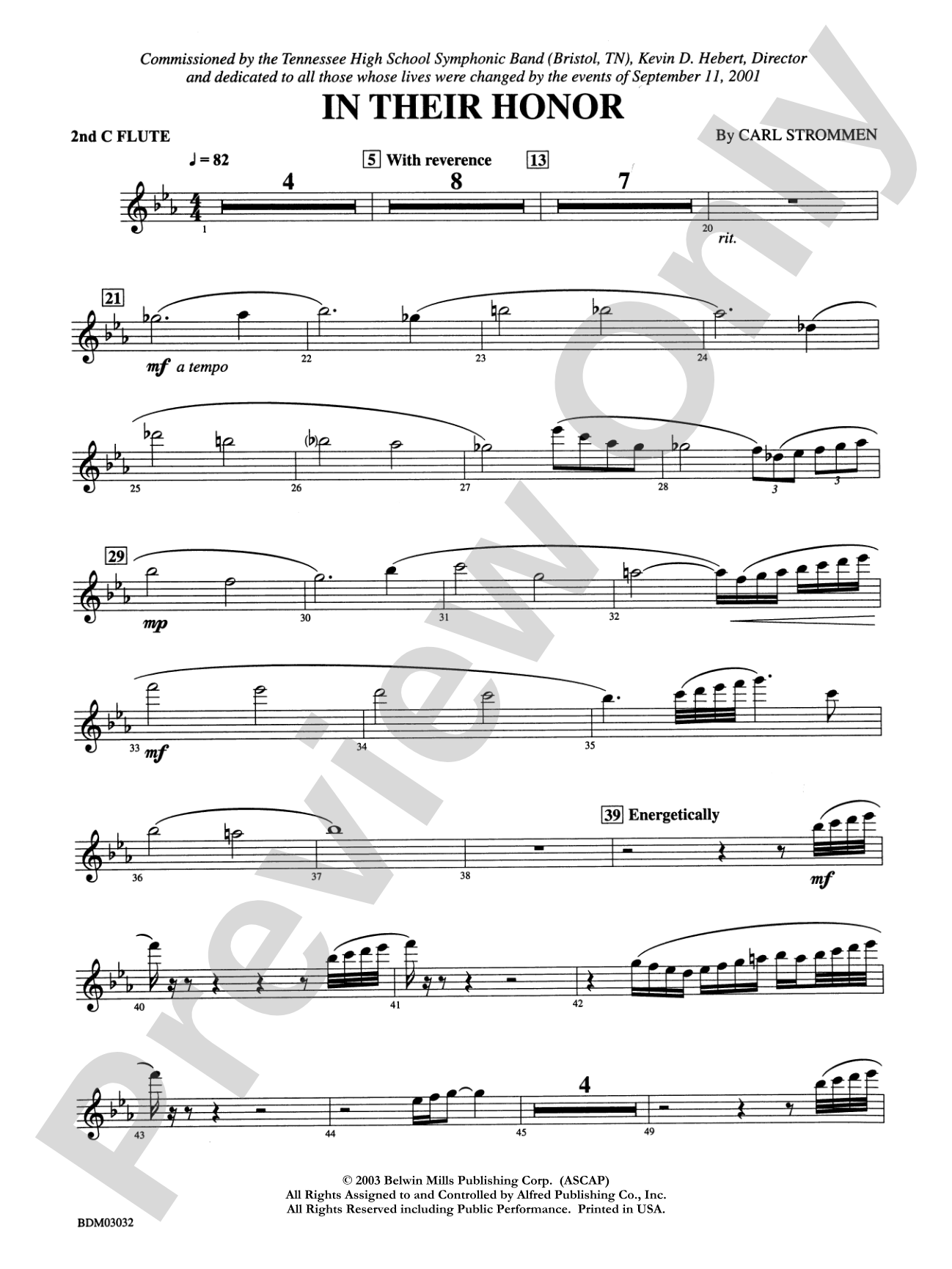 In Their Honor: 2nd Flute