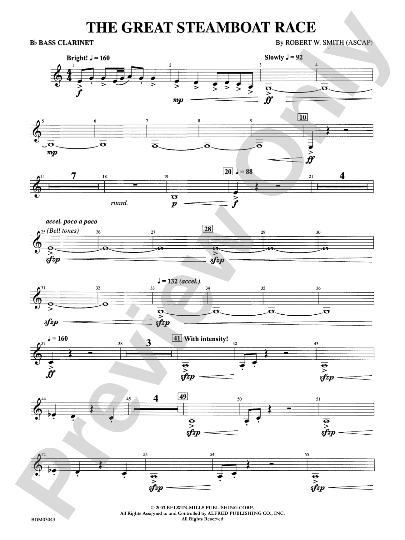 The Great Steamboat Race: B-flat Bass Clarinet