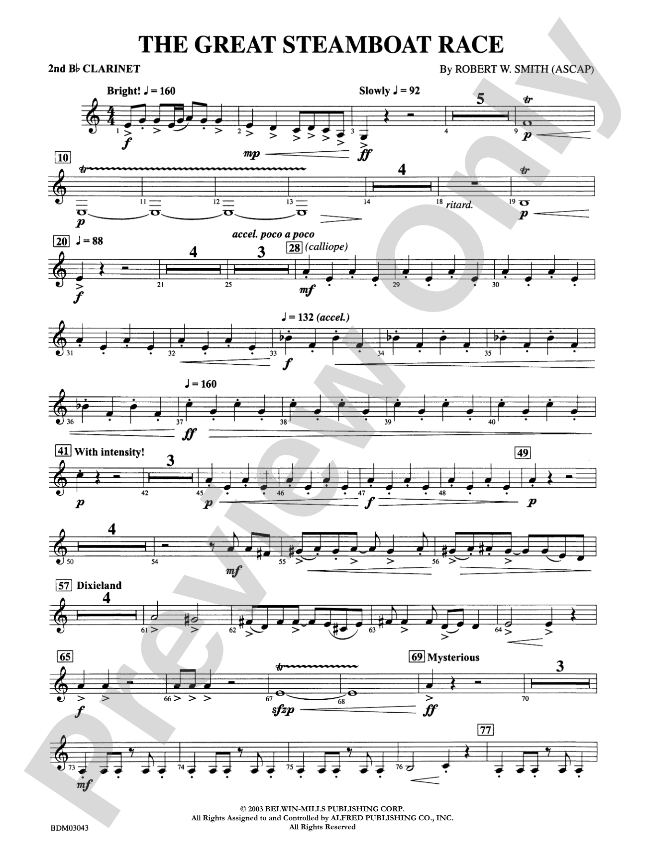 The Great Steamboat Race: 2nd B-flat Clarinet