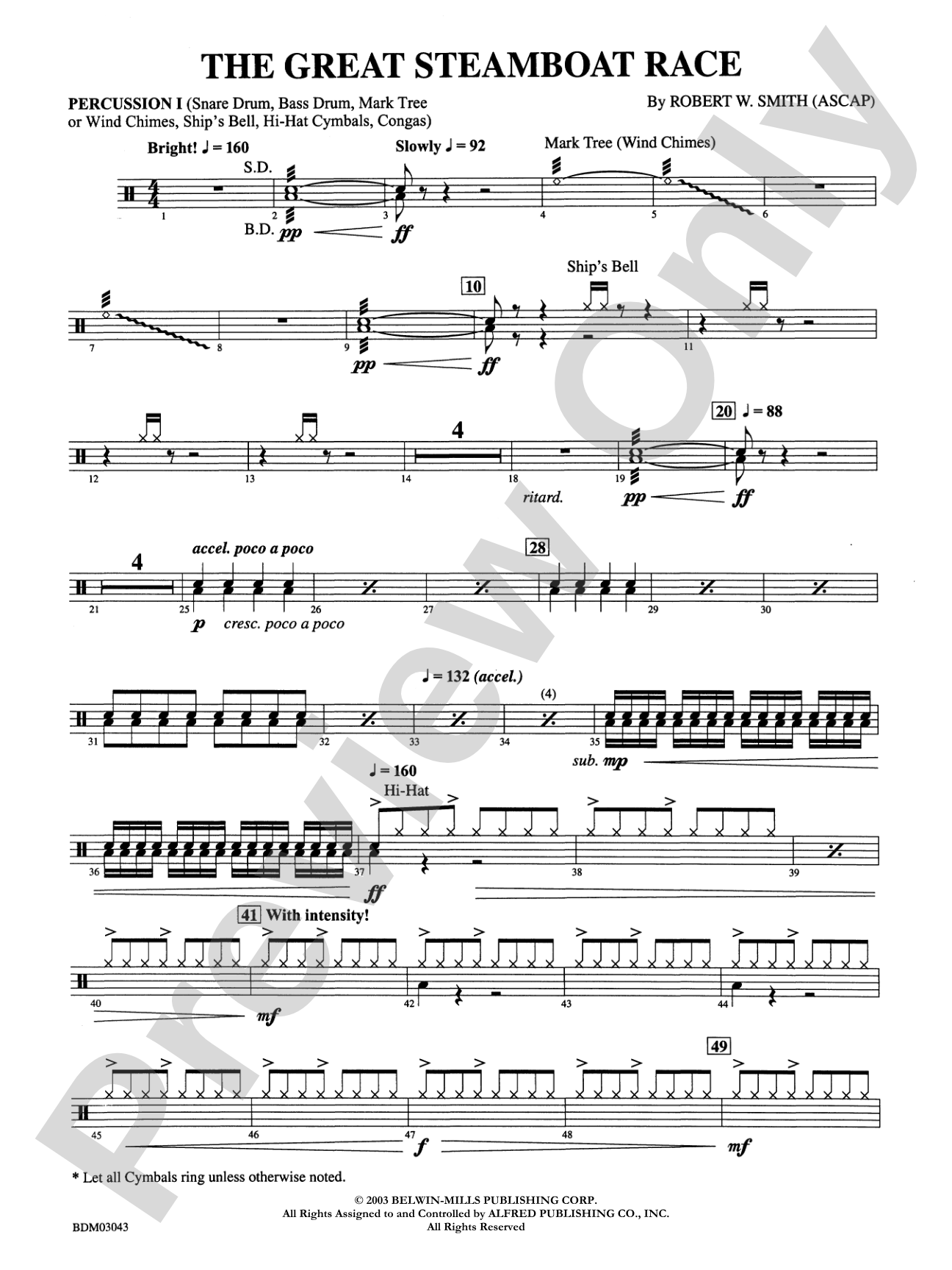 The Great Steamboat Race: 1st Percussion