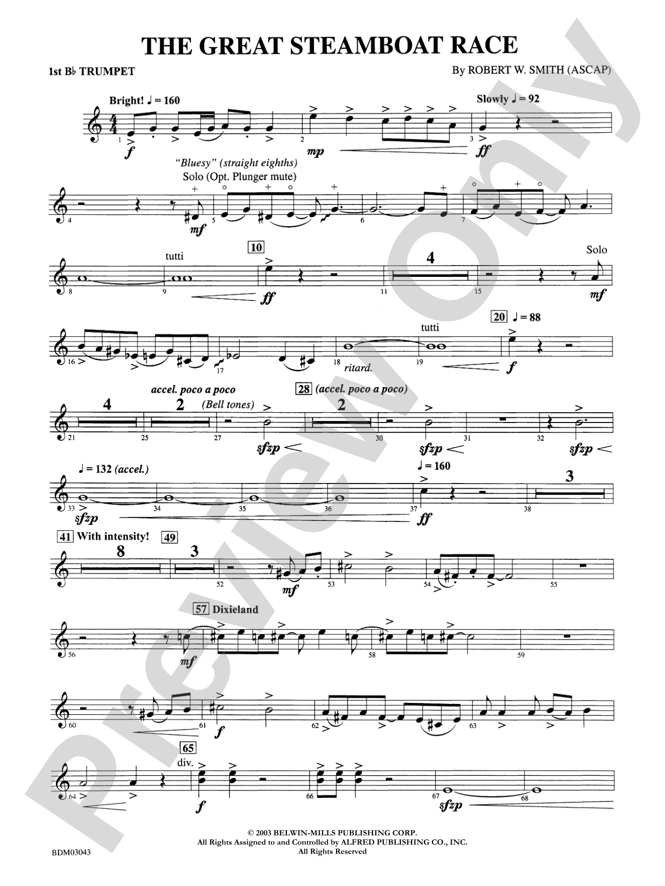 The Great Steamboat Race: 1st B-flat Trumpet