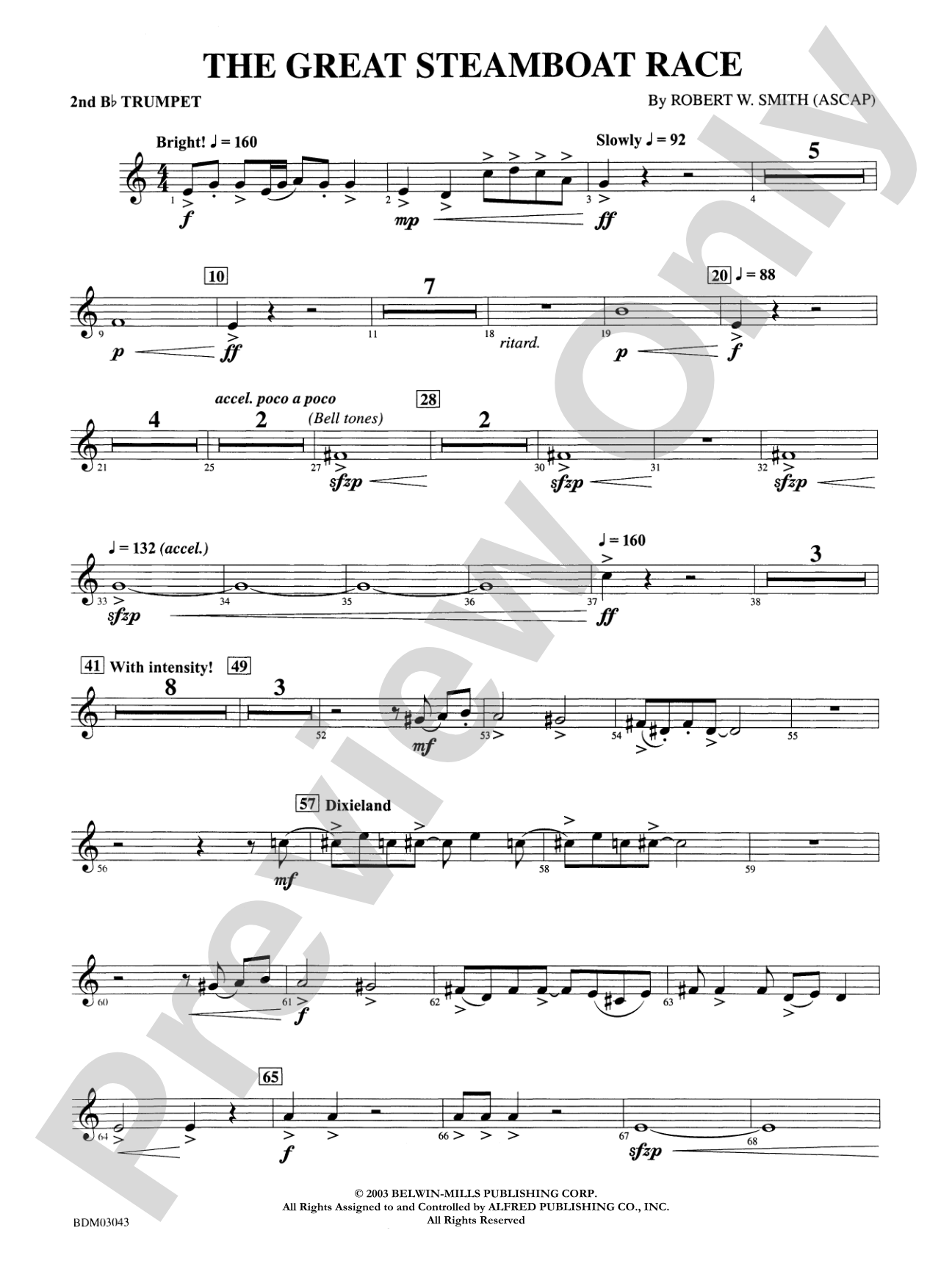 The Great Steamboat Race: 2nd B-flat Trumpet