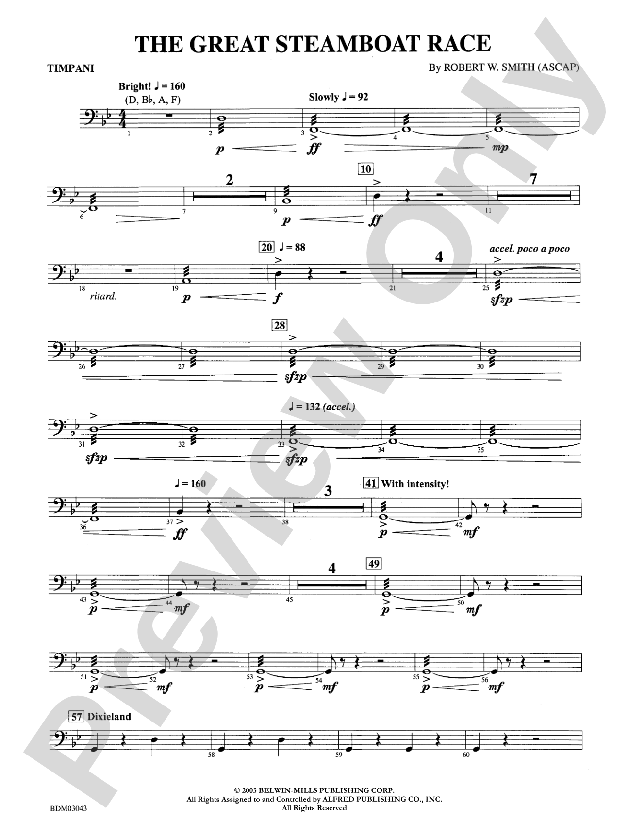 The Great Steamboat Race: Timpani