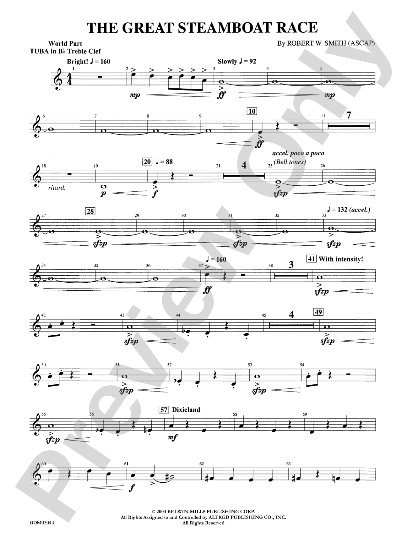 The Great Steamboat Race: (wp) B-flat Tuba T.C.