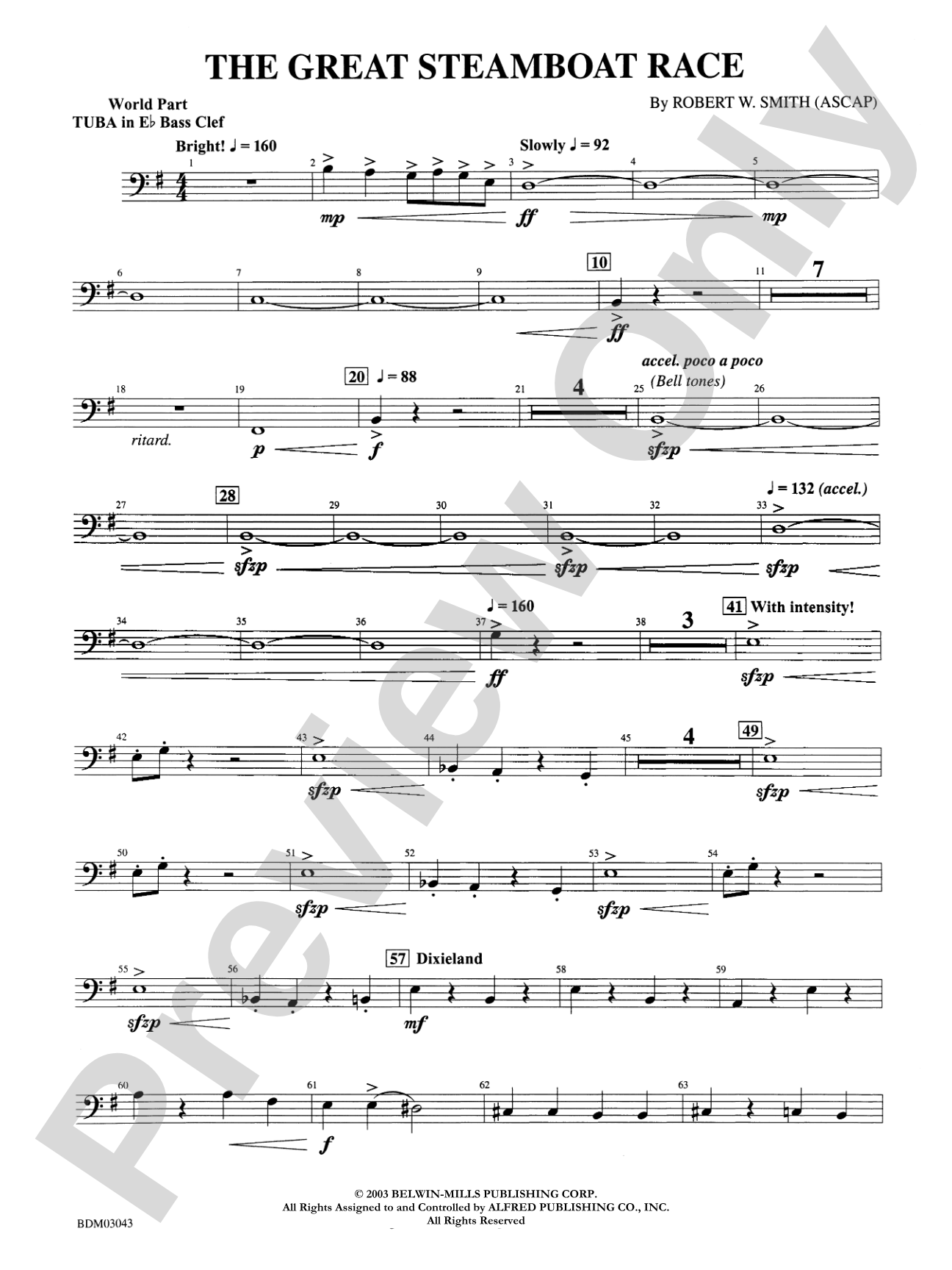 The Great Steamboat Race: (wp) E-flat Tuba B.C.