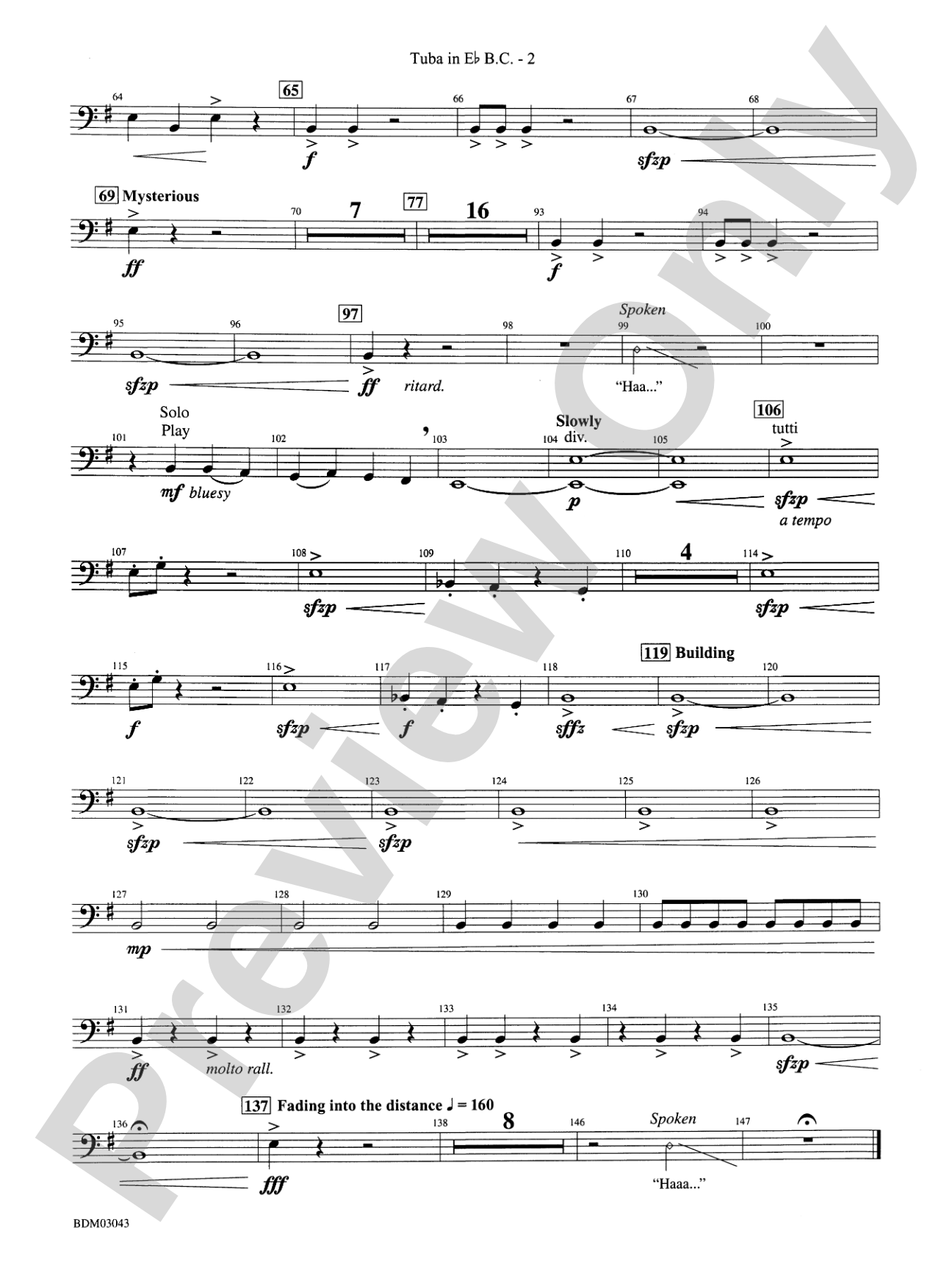 The Great Steamboat Race: (wp) E-flat Tuba B.C.