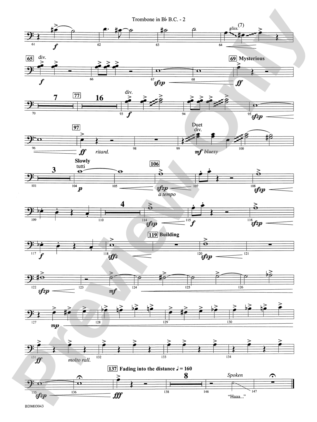 The Great Steamboat Race: (wp) 1st B-flat Trombone B.C.