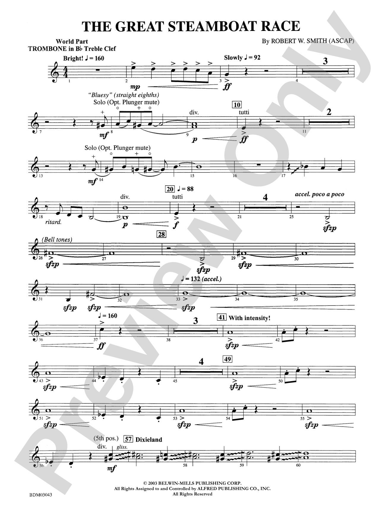 The Great Steamboat Race: (wp) 1st B-flat Trombone T.C.