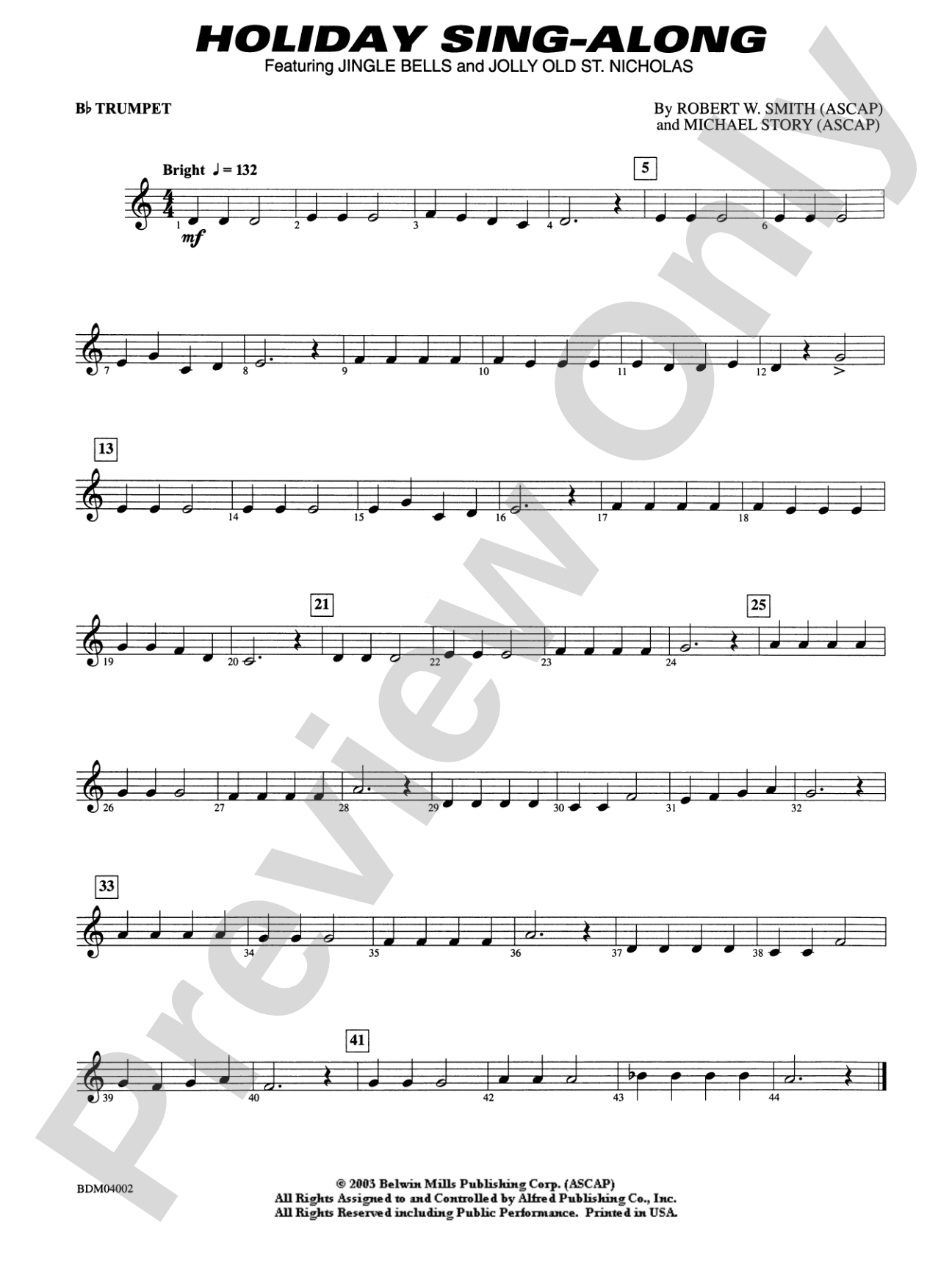Holiday Sing-Along: 1st B-flat Trumpet