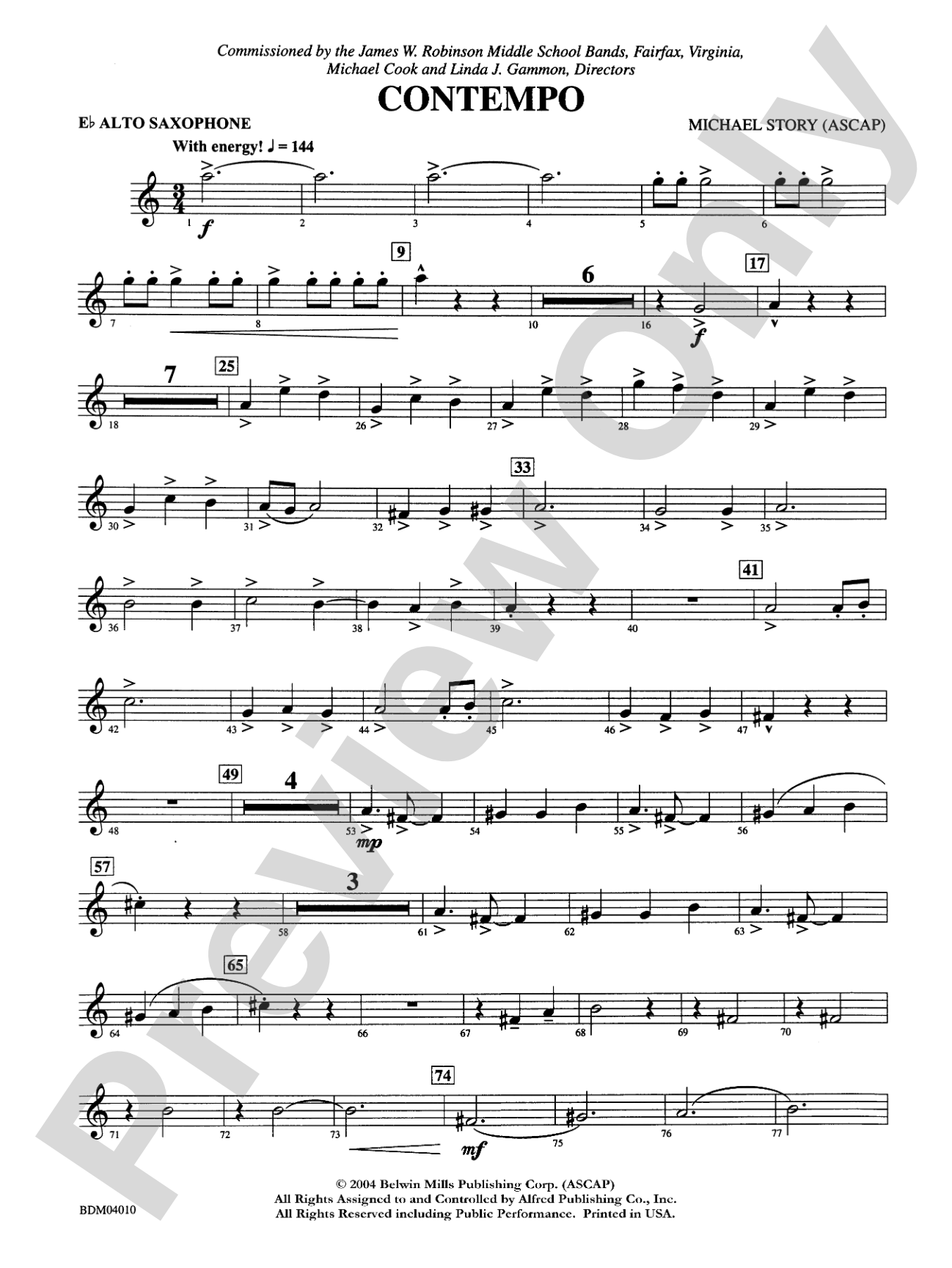 Contempo: E-flat Alto Saxophone
