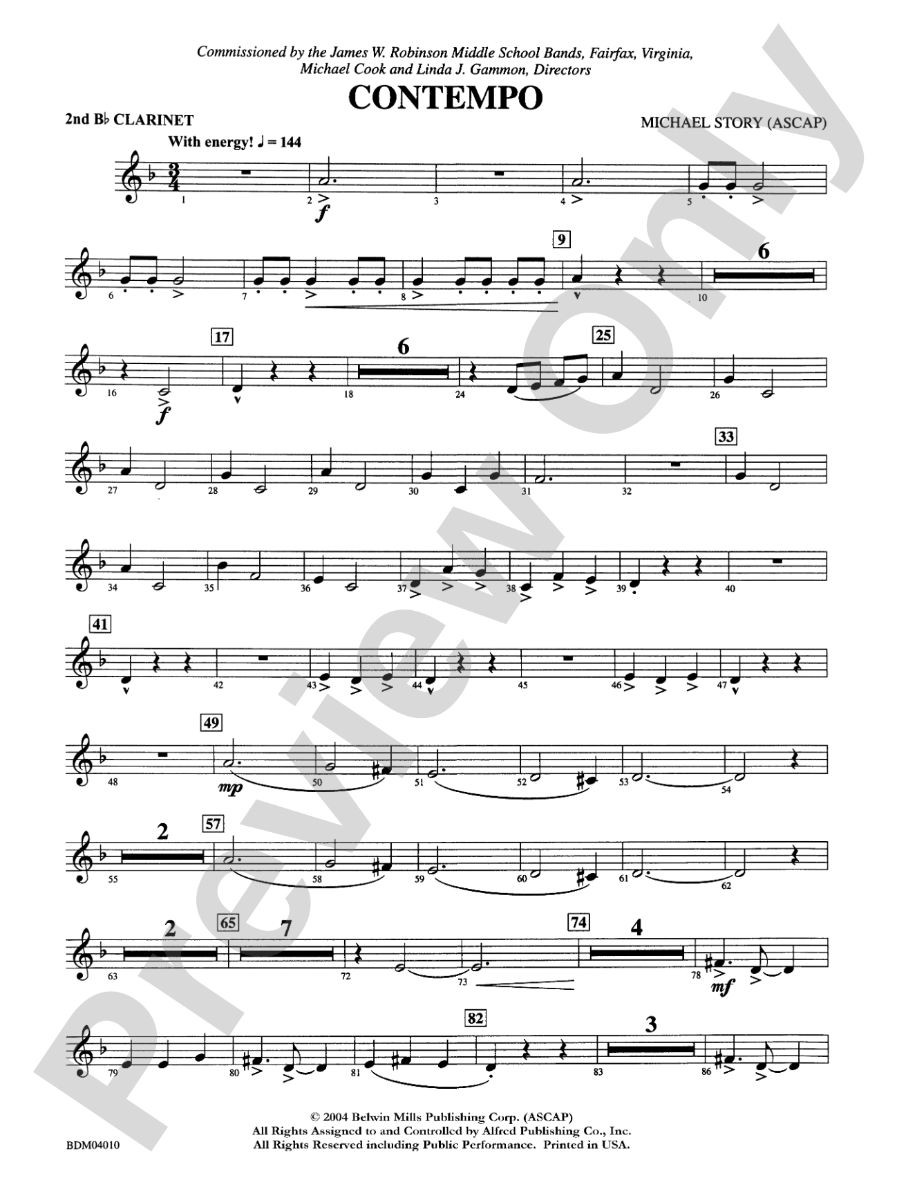 Contempo: 2nd B-flat Clarinet