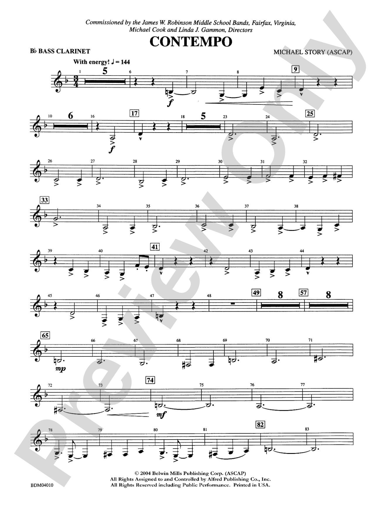 Contempo: B-flat Bass Clarinet