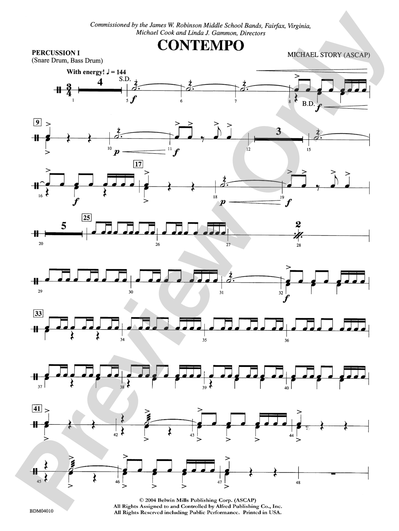 Contempo: 1st Percussion