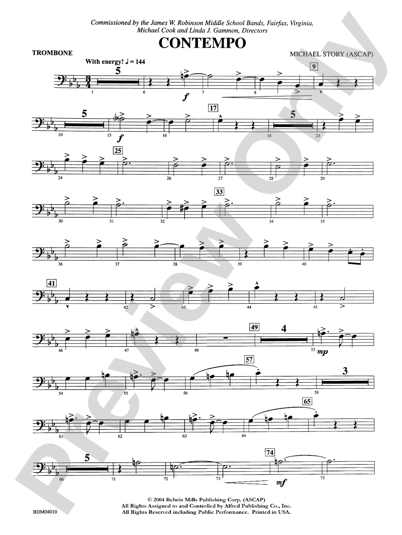 Contempo: 1st Trombone
