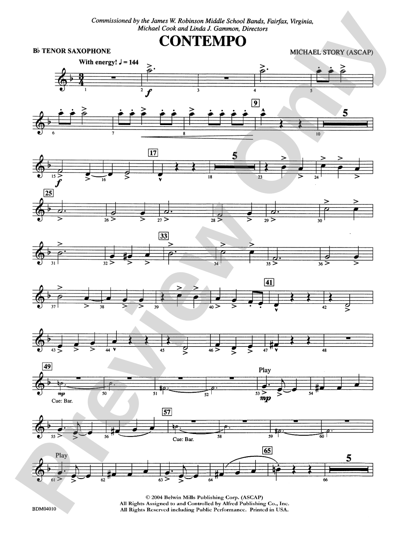 Contempo: B-flat Tenor Saxophone