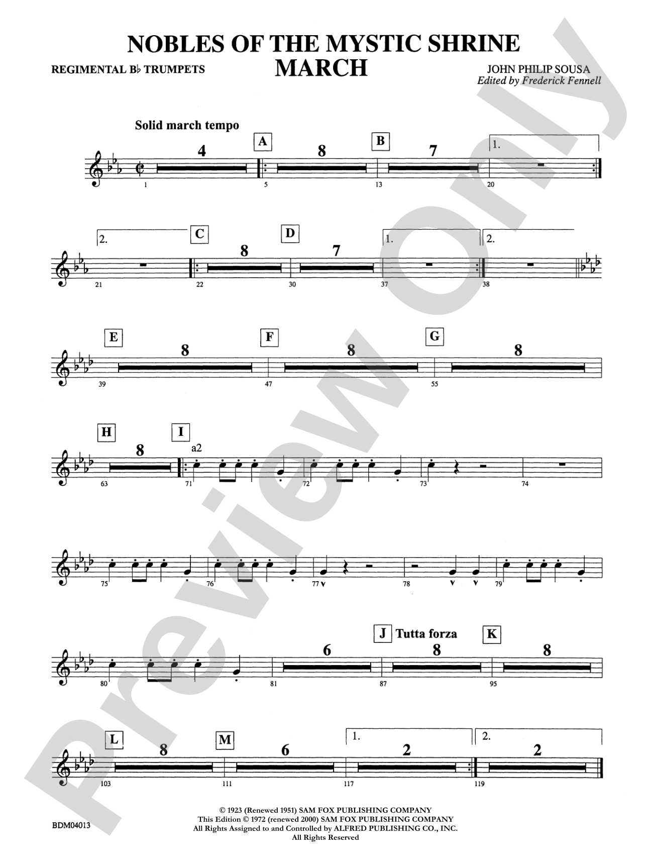 Nobles of the Mystic Shrine (March): 1st B-flat Trumpet