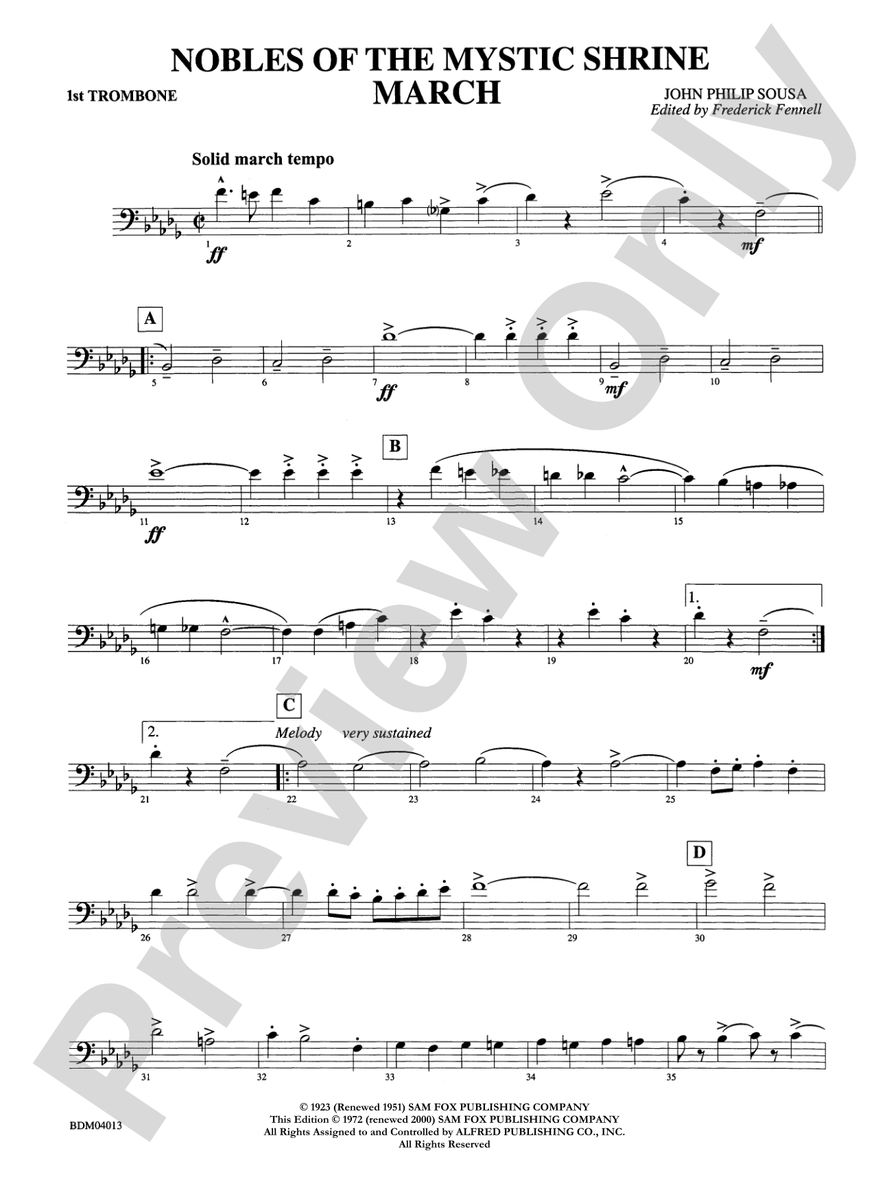 Nobles of the Mystic Shrine (March): 1st Trombone