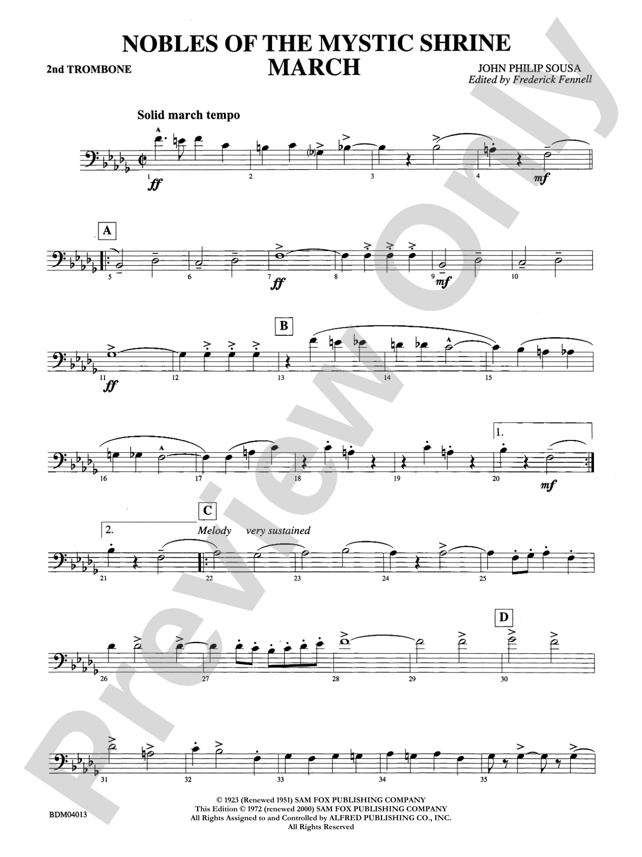 Nobles of the Mystic Shrine (March): 2nd Trombone