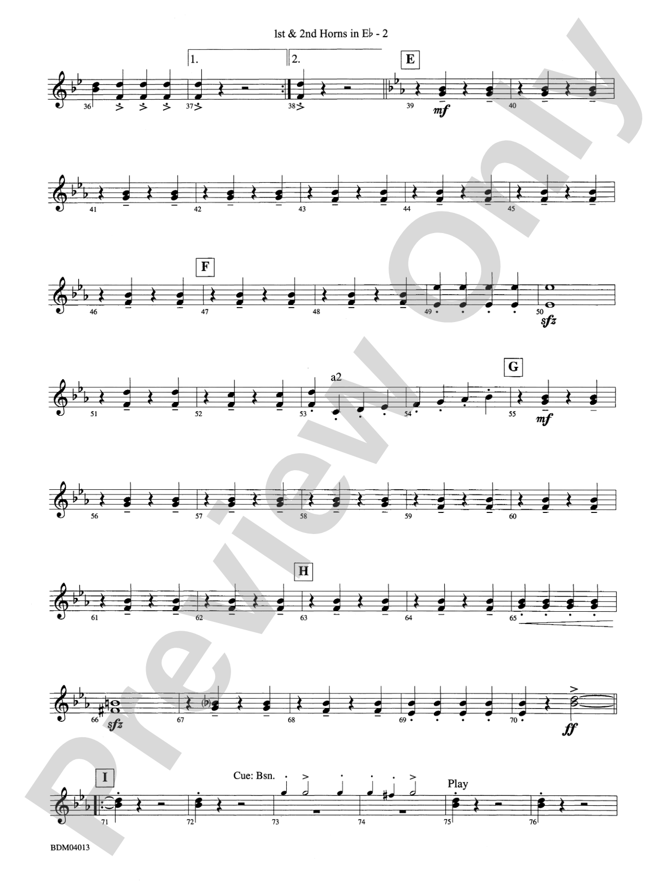 Nobles of the Mystic Shrine (March): (wp) 1st Horn in E-flat