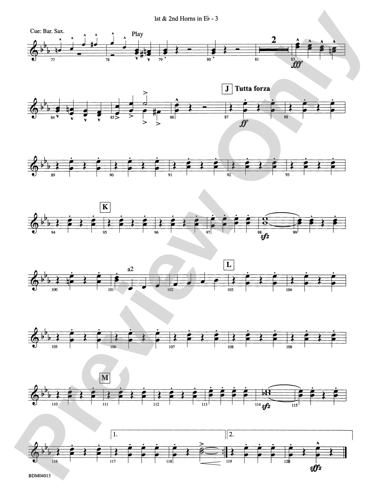 Nobles of the Mystic Shrine (March): (wp) 1st Horn in E-flat