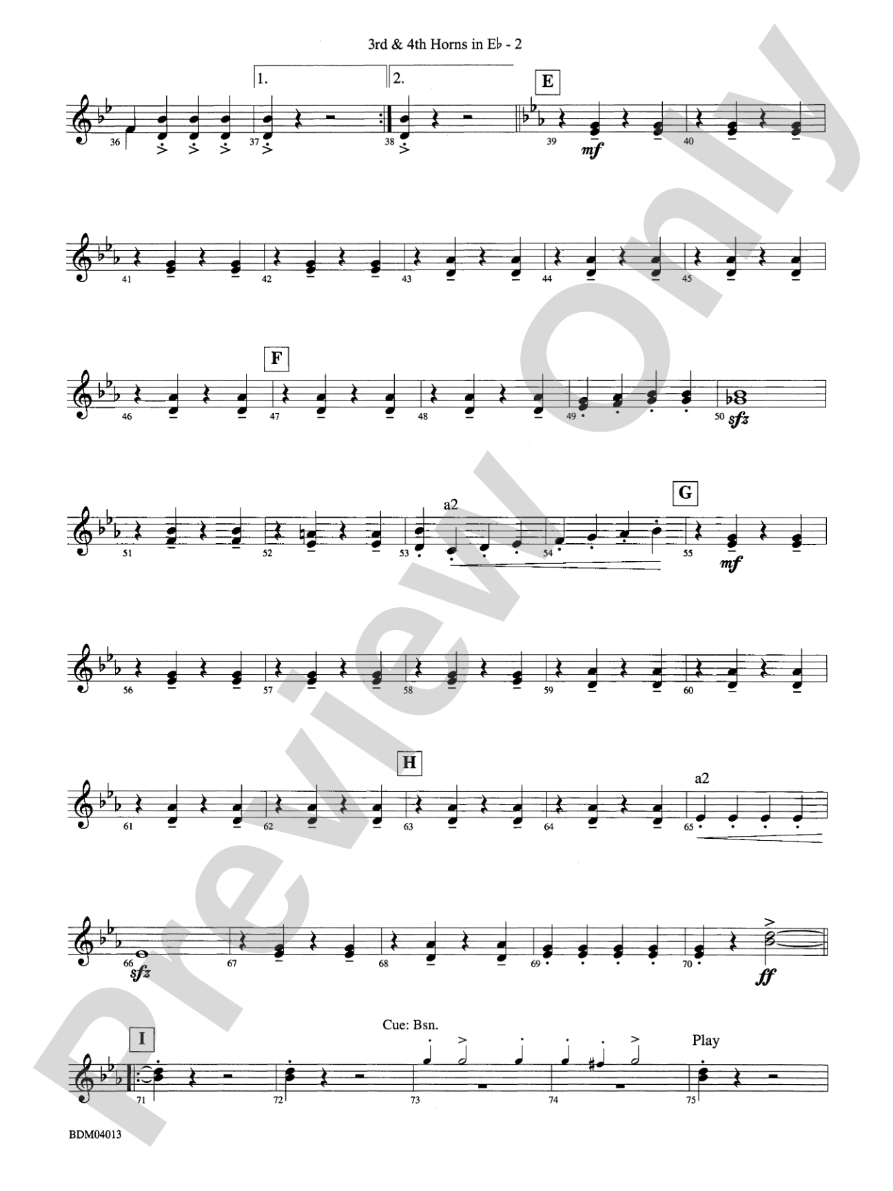 Nobles of the Mystic Shrine (March): (wp) 3rd Horn in E-flat