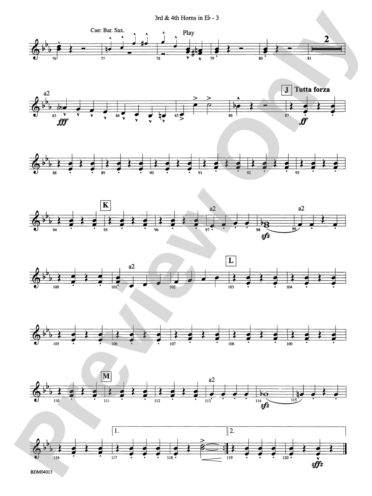 Nobles of the Mystic Shrine (March): (wp) 3rd Horn in E-flat