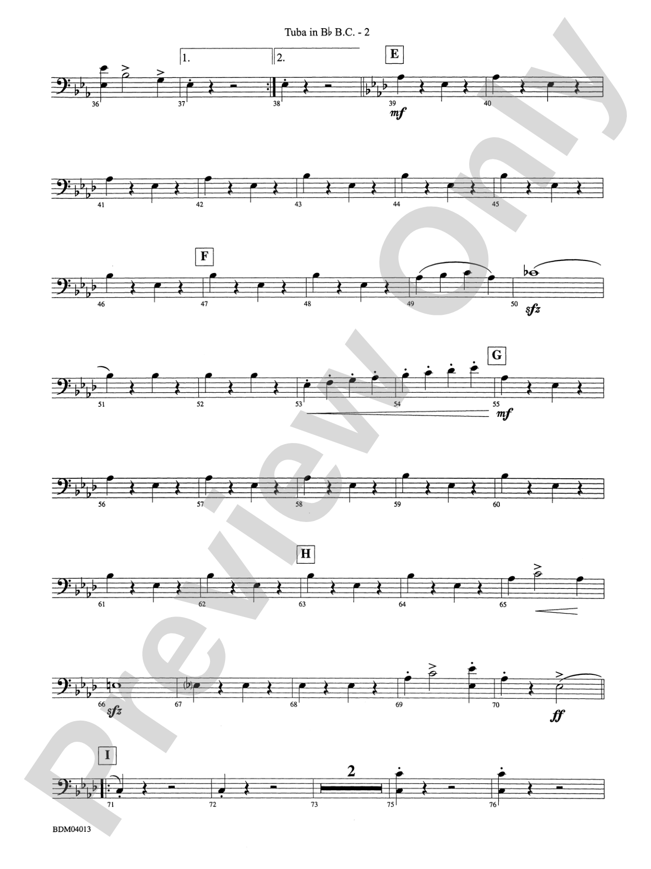 Nobles of the Mystic Shrine (March): (wp) B-flat Tuba B.C.