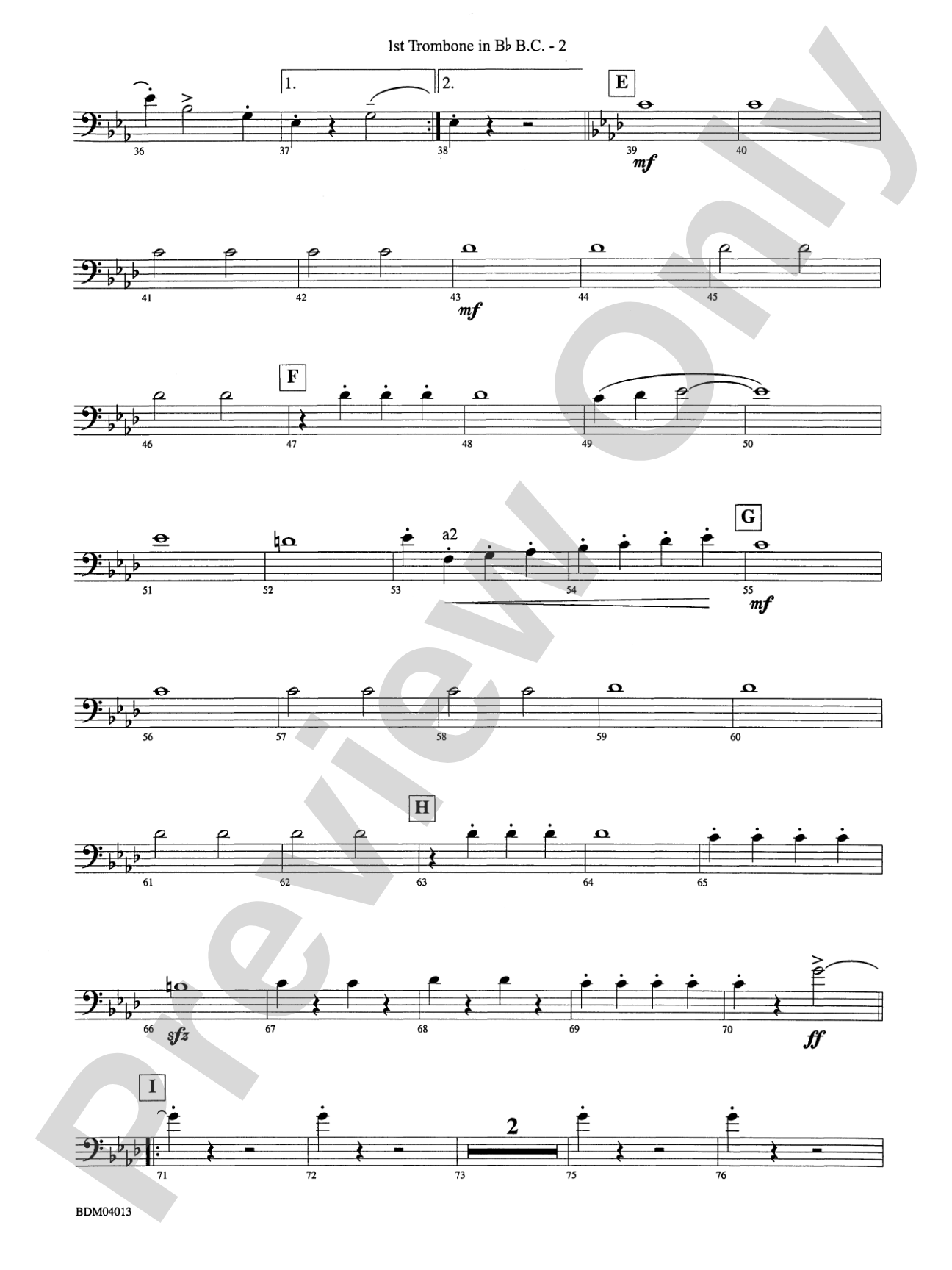 Nobles of the Mystic Shrine (March): (wp) 1st B-flat Trombone B.C.