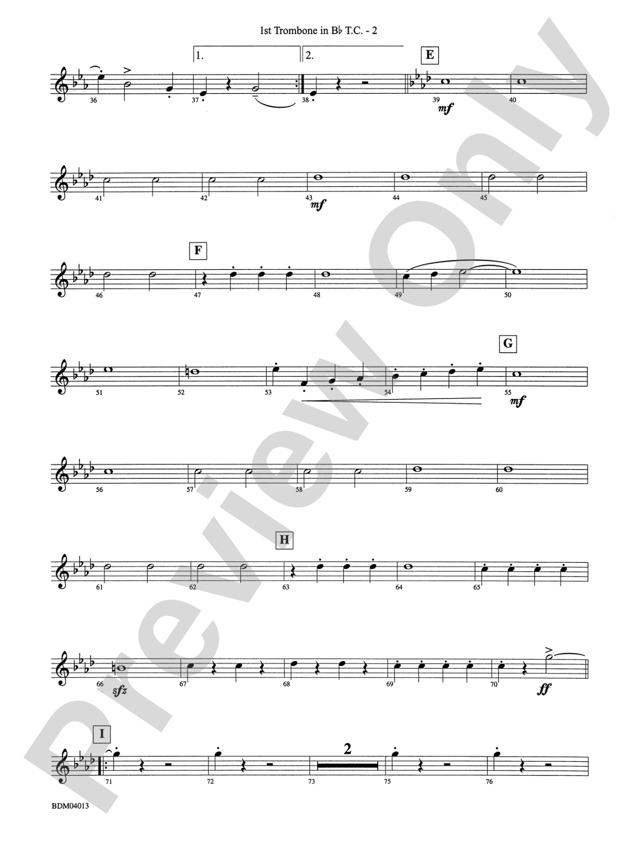 Nobles of the Mystic Shrine (March): (wp) 1st B-flat Trombone T.C.