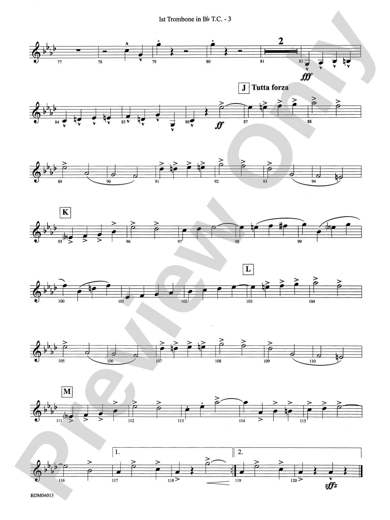 Nobles of the Mystic Shrine (March): (wp) 1st B-flat Trombone T.C.