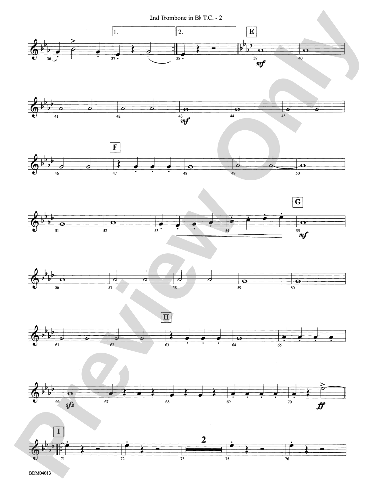 Nobles of the Mystic Shrine (March): (wp) 2nd B-flat Trombone T.C.