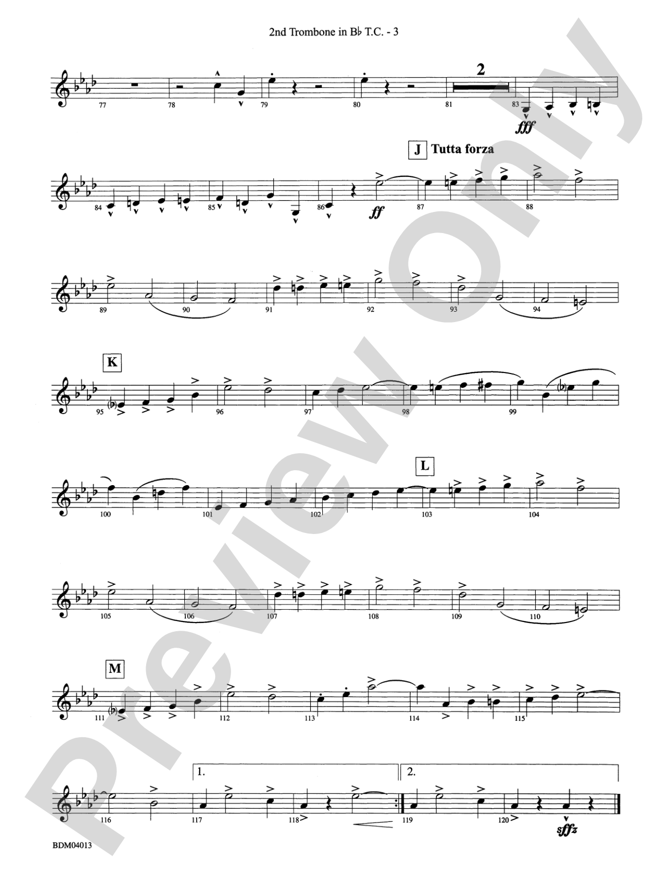 Nobles of the Mystic Shrine (March): (wp) 2nd B-flat Trombone T.C.