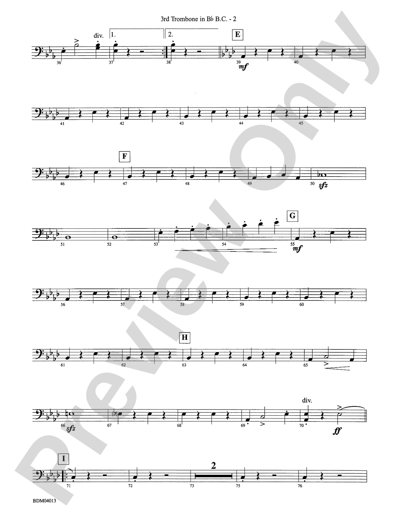 Nobles of the Mystic Shrine (March): (wp) 3rd B-flat Trombone B.C.