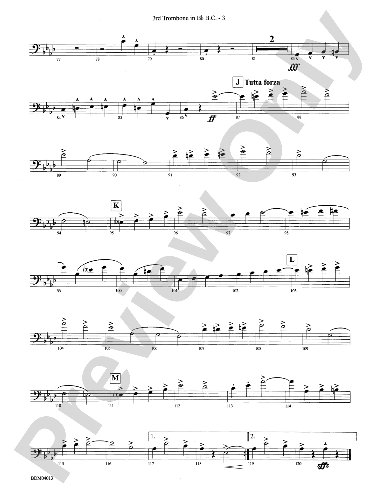 Nobles of the Mystic Shrine (March): (wp) 3rd B-flat Trombone B.C.