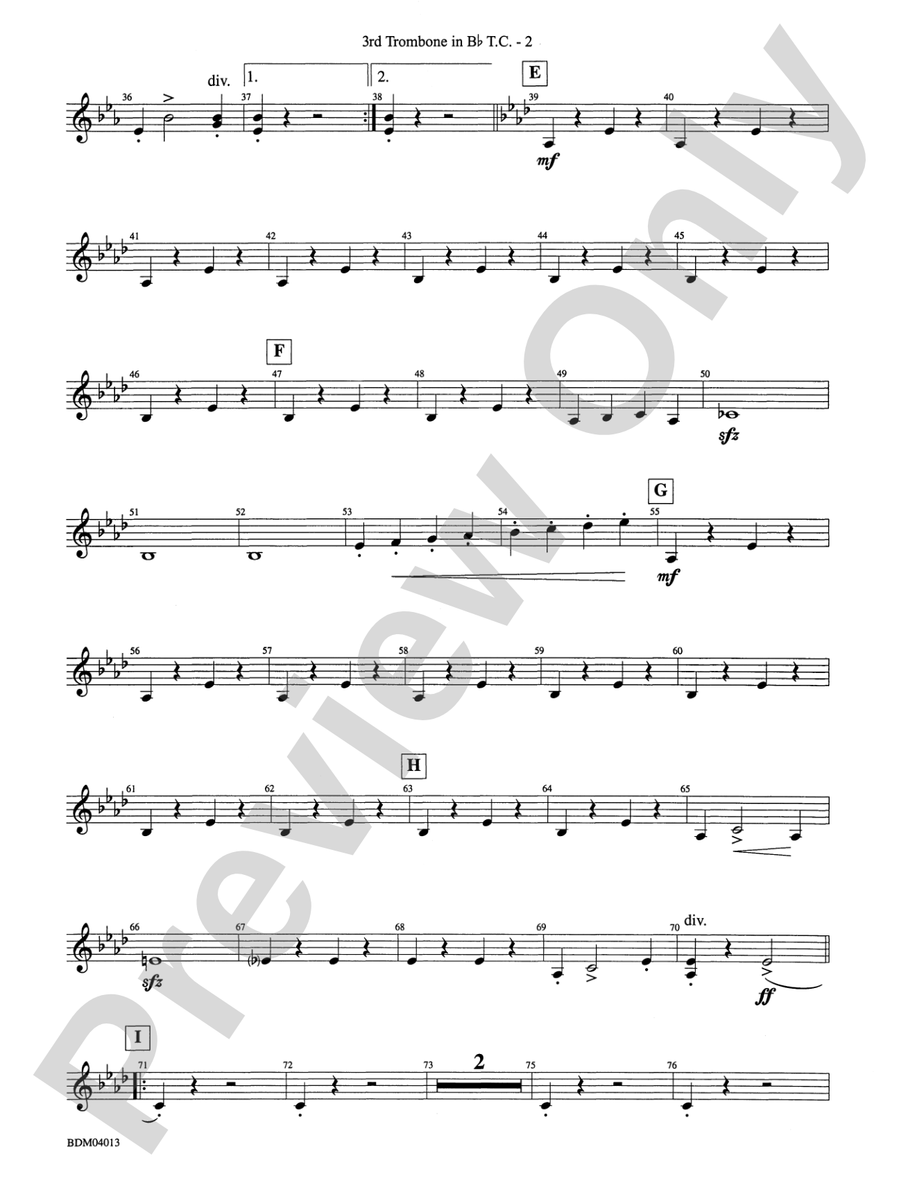Nobles of the Mystic Shrine (March): (wp) 3rd B-flat Trombone T.C.
