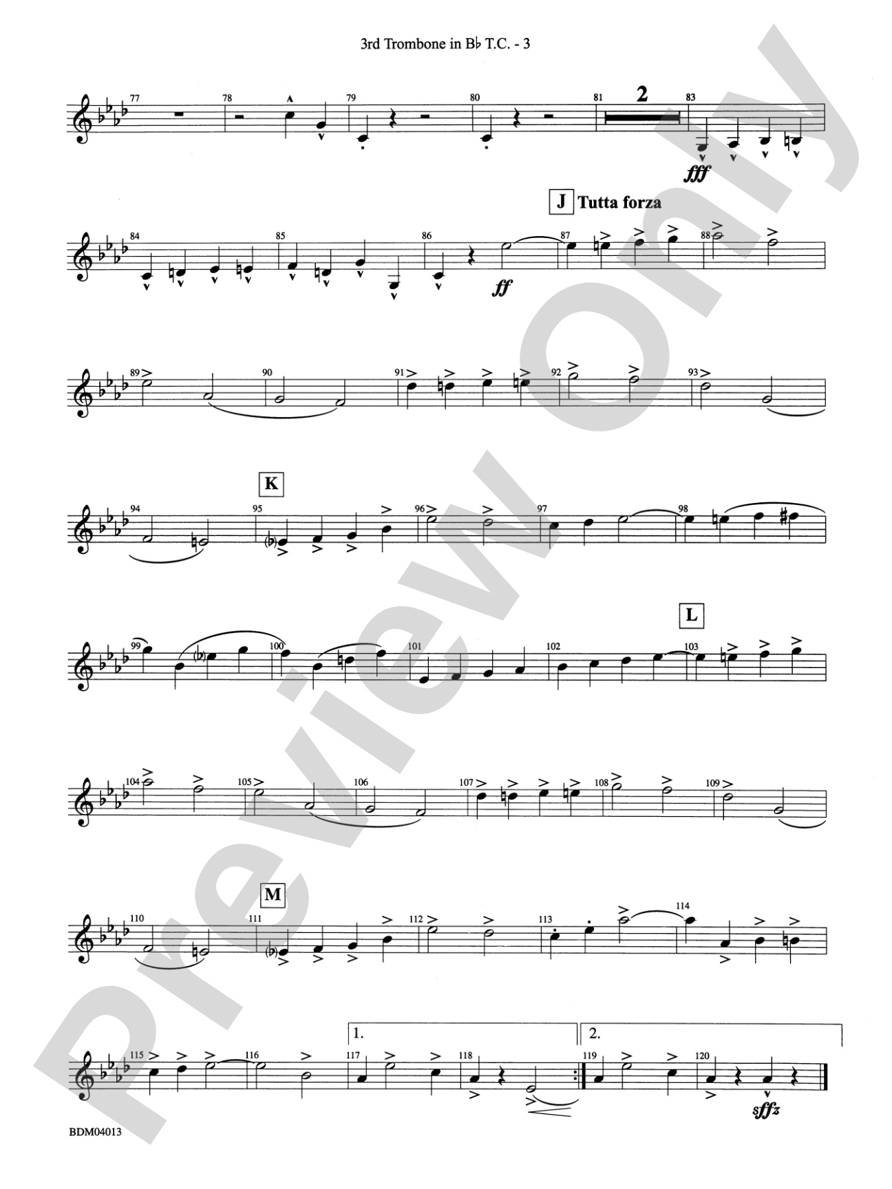 Nobles of the Mystic Shrine (March): (wp) 3rd B-flat Trombone T.C.