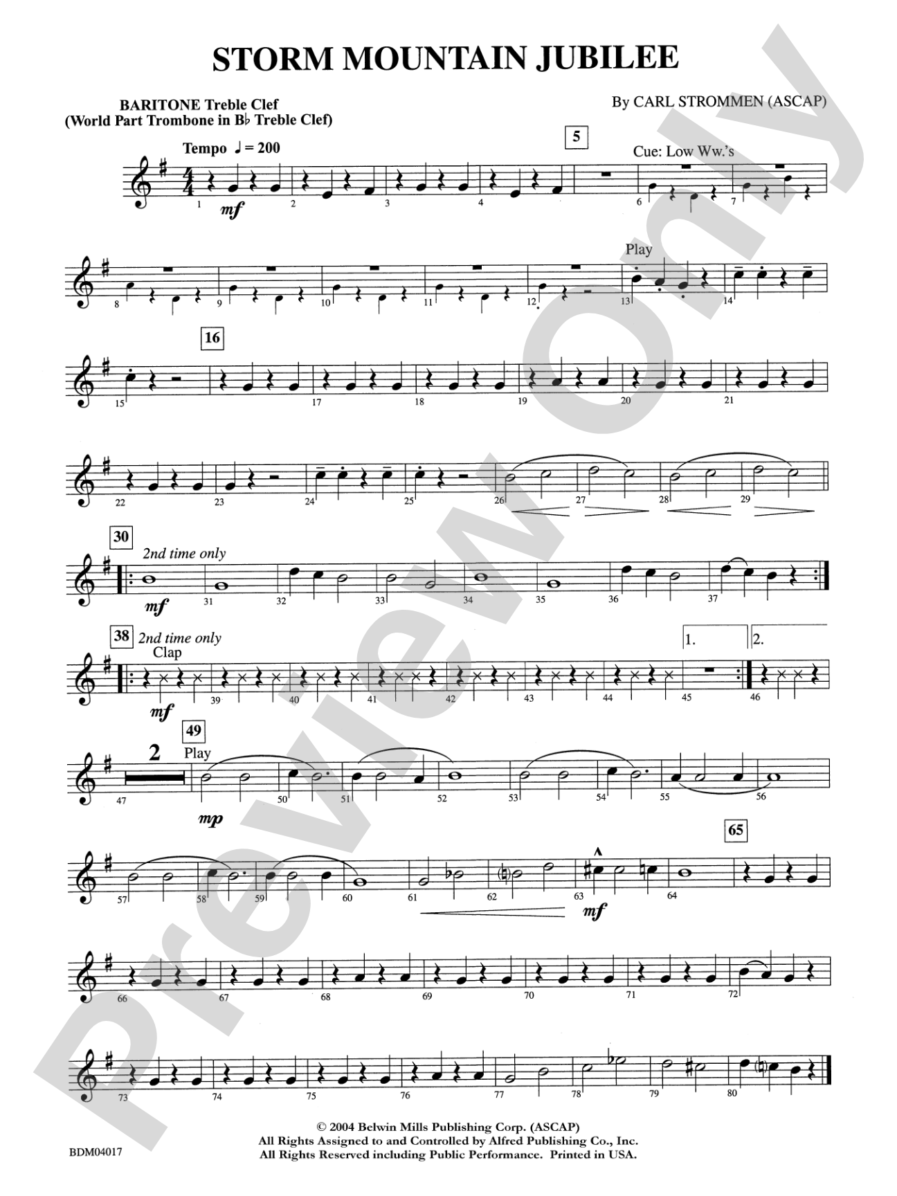 Storm Mountain Jubilee: Baritone T.C.