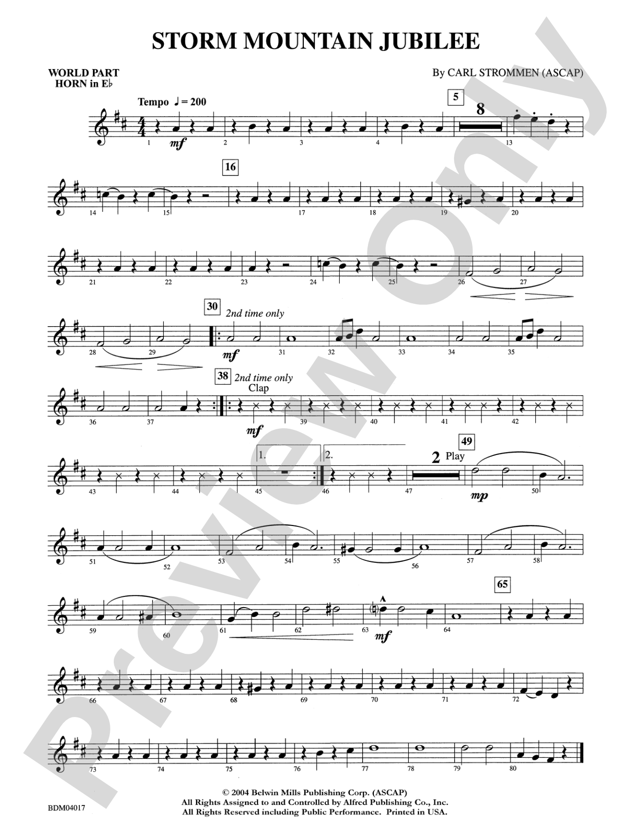 Storm Mountain Jubilee: WP 1st Horn in E-flat
