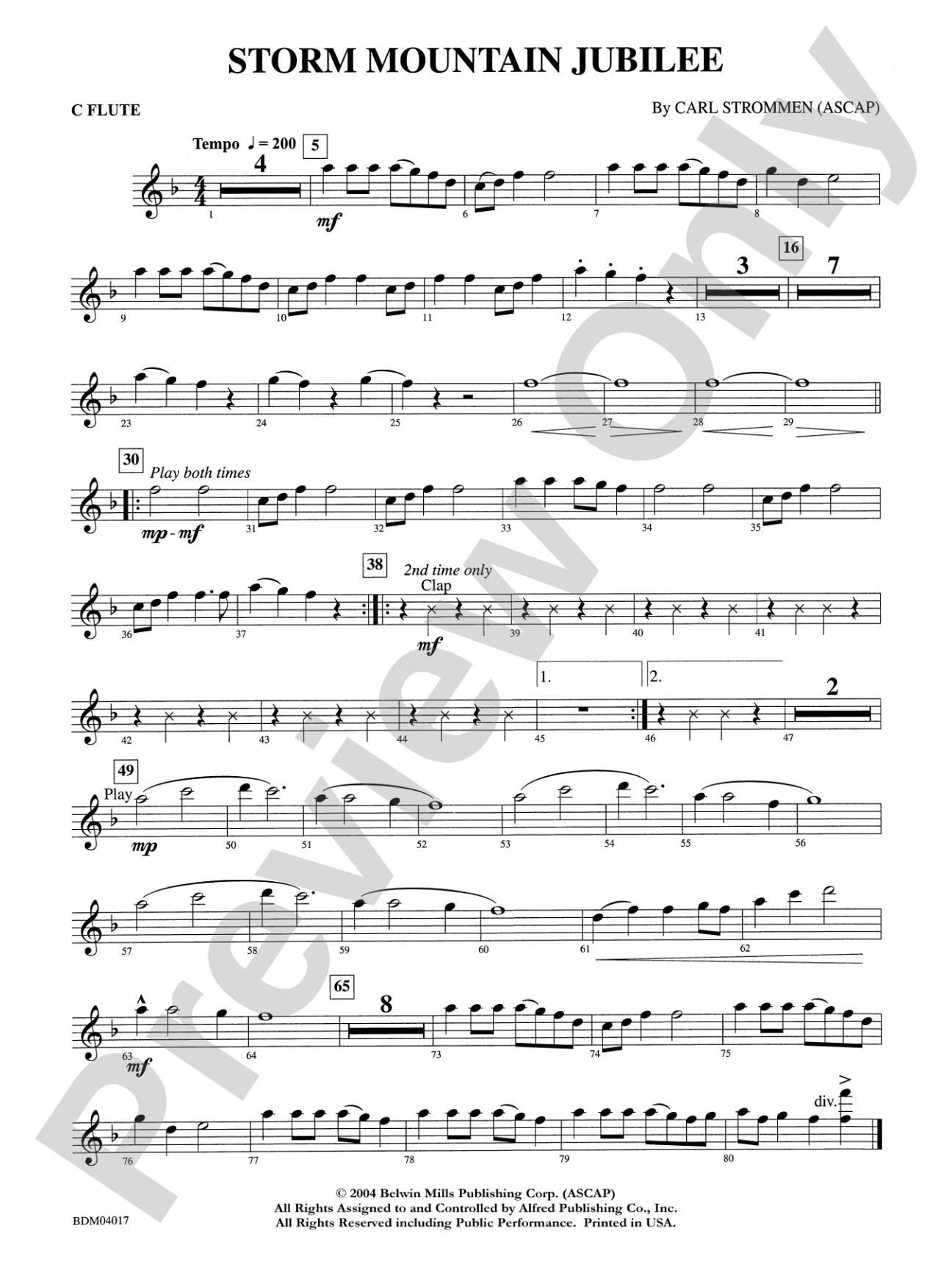 Storm Mountain Jubilee: Flute
