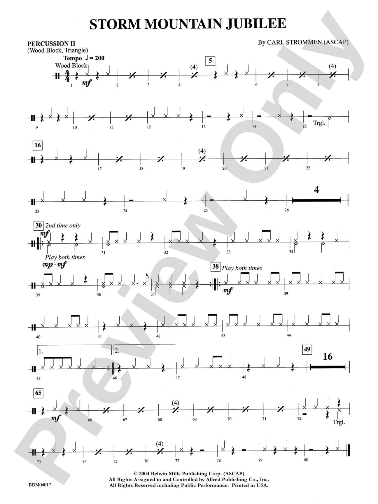Storm Mountain Jubilee: 2nd Percussion