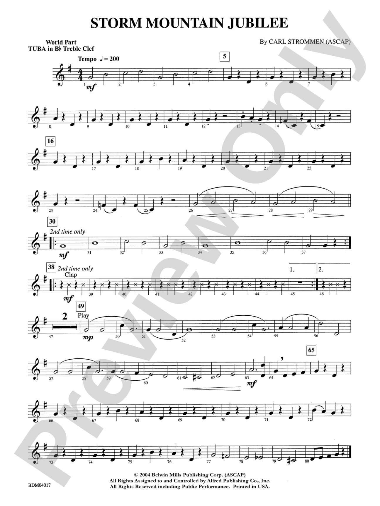 Storm Mountain Jubilee: WP B-flat Tuba T.C.