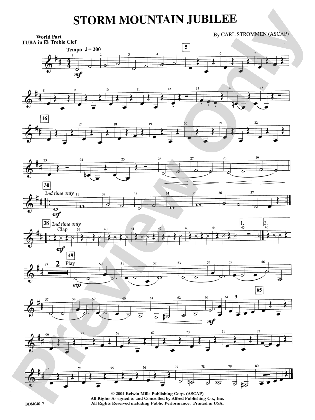 Storm Mountain Jubilee: WP E-flat Tuba T.C.