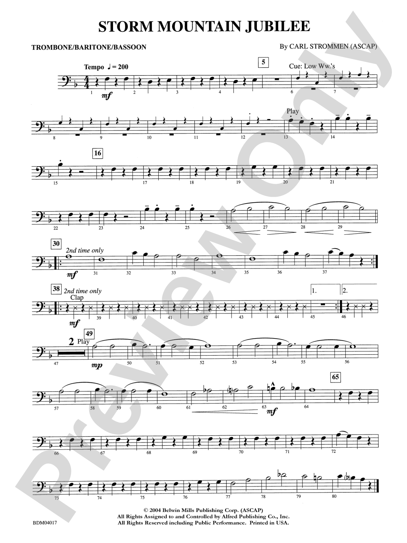 Storm Mountain Jubilee: 1st Trombone